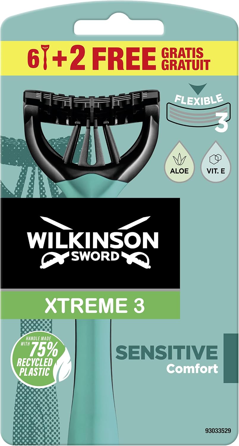 Wilkinson Xtreme 3 Pure Sensitive tıraş bıçağı, 8 adet