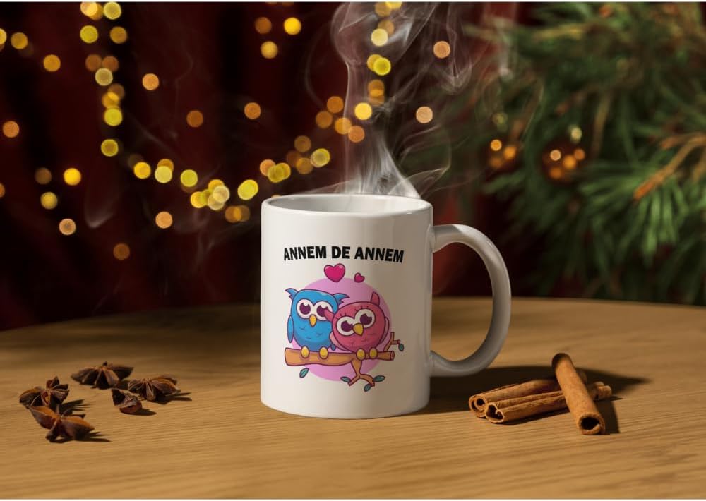 Annem Baskılı Kupa Bardak Komik Yazılı Hediyelik Çay Kahve Kupası