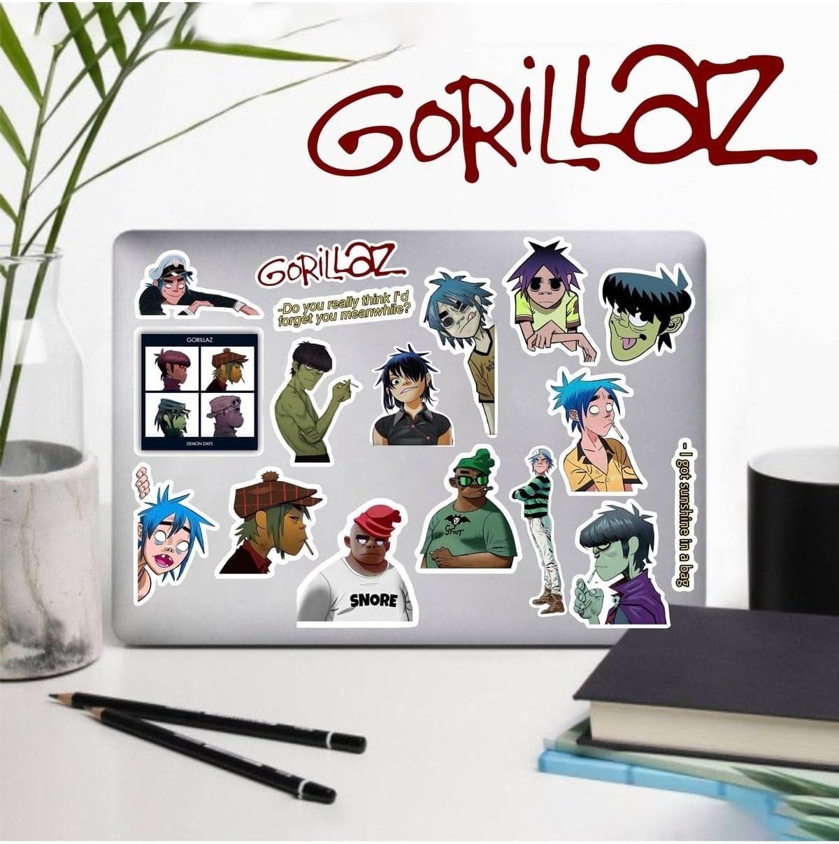 Gorillaz Macbook Notebook Tablet Telefon Ajanda Laptop Defter Sticker Seti