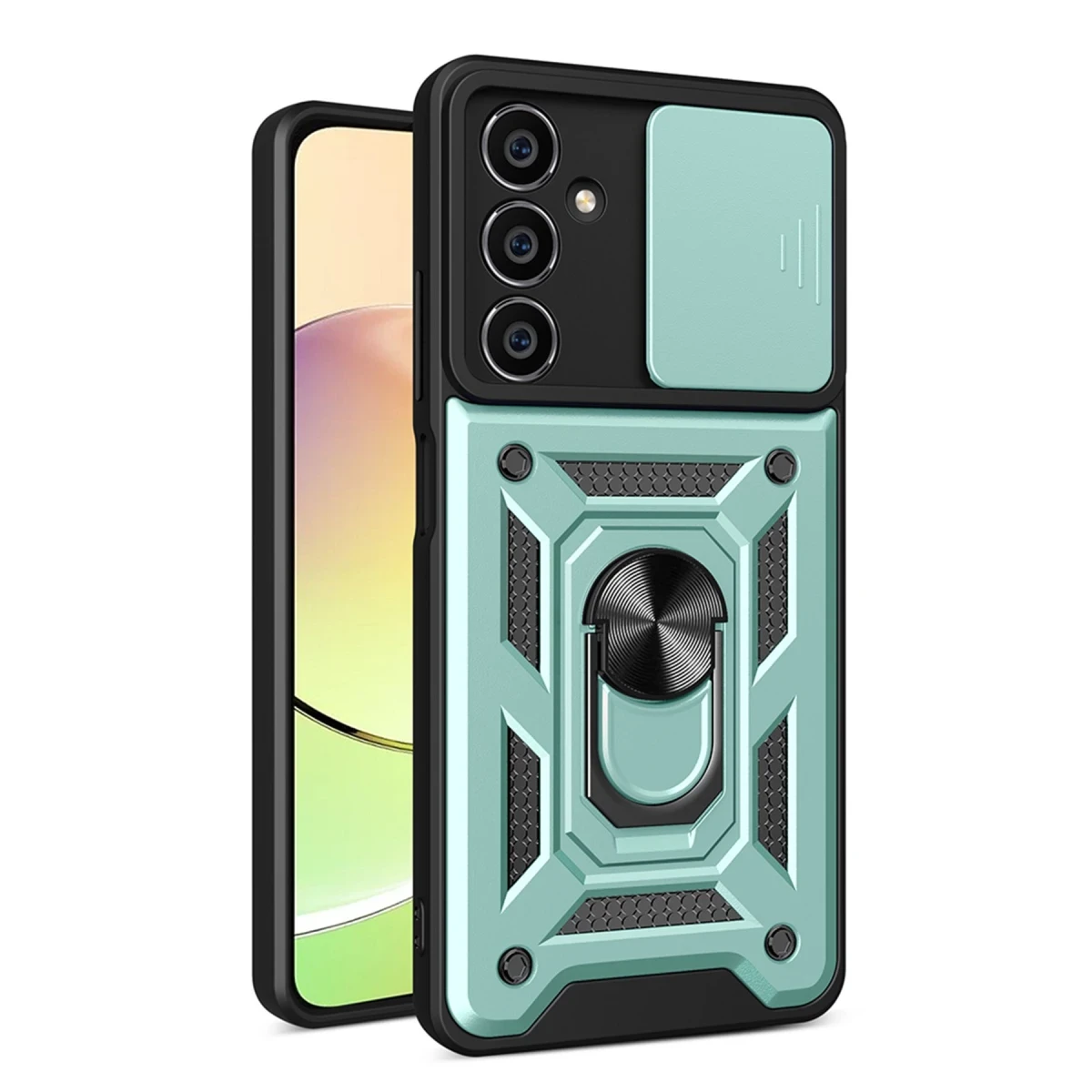 Samsung Galaxy A05S Kılıf Pars Lens Yüzüklü Silikon - Yeşil