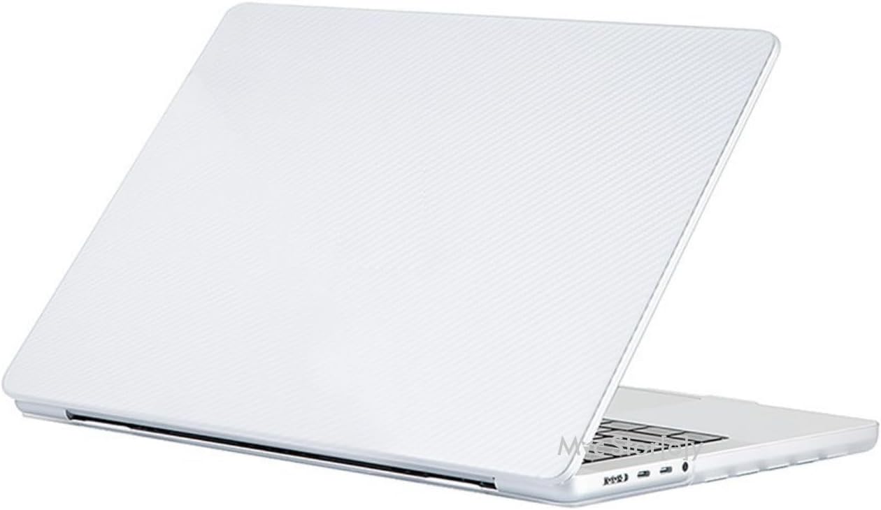 MacBook Air M1 Kılıfı A2337 A2179 A1932 Uyumlu 13.3 İnç Karbon Fiber Desenli Hard Case Sert Kapak Parmak İzi Bırakmayan İnce Hafif MacBook Air Kılıfı Şeffaf