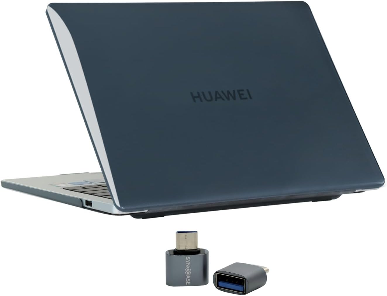 Huawei MateBook 16 ve 16s Kılıf Uyumlu Kristal Parlak Şeffaf Sert Hard Case İnce Hafif Çizilme Koruma 2021-2023 16 inç Siyah