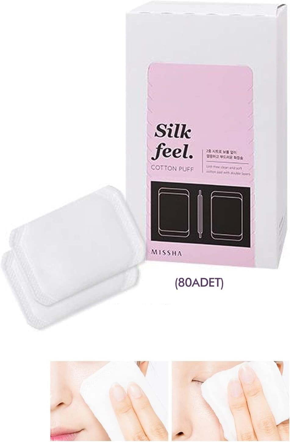 Yumuşak Makyaj Temizleme Pamuğu Silk Feel Cotton Puff (80ADET)
