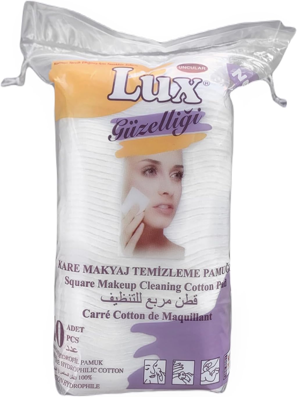 LUX Disk Kare MakyajTemizleme Pamuğu 40'LI