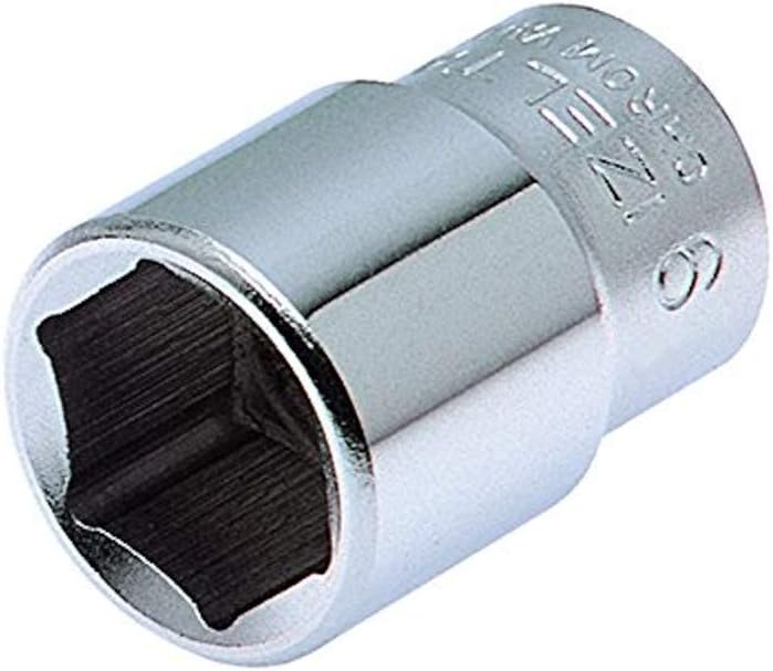 İzeltaş 1110060015 15 mm 3/8" Altı Köşe Lokma Anahtar, Krom, 15 mm