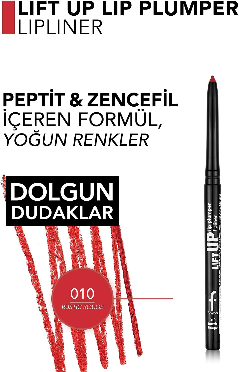 Lift Up Lip Plumper Lipliner Dolgunlaştırıcı Etkili & Uzun Süre Kalıcı Dudak Kalemi