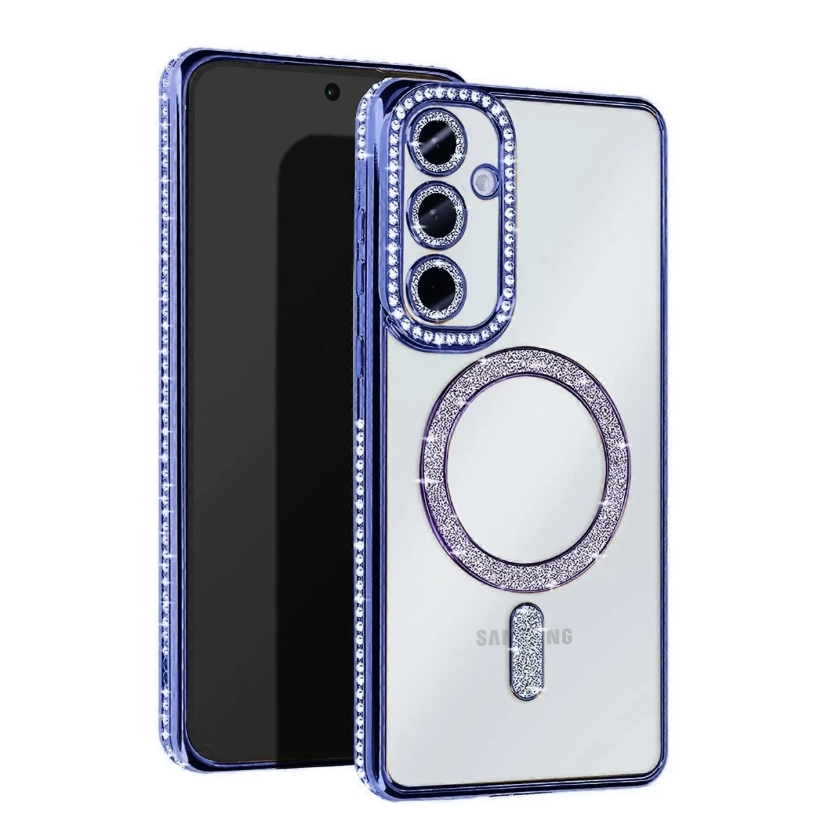 Samsung Galaxy A16 5G Joke Simli Magneticsafe Kılıf - Mavi