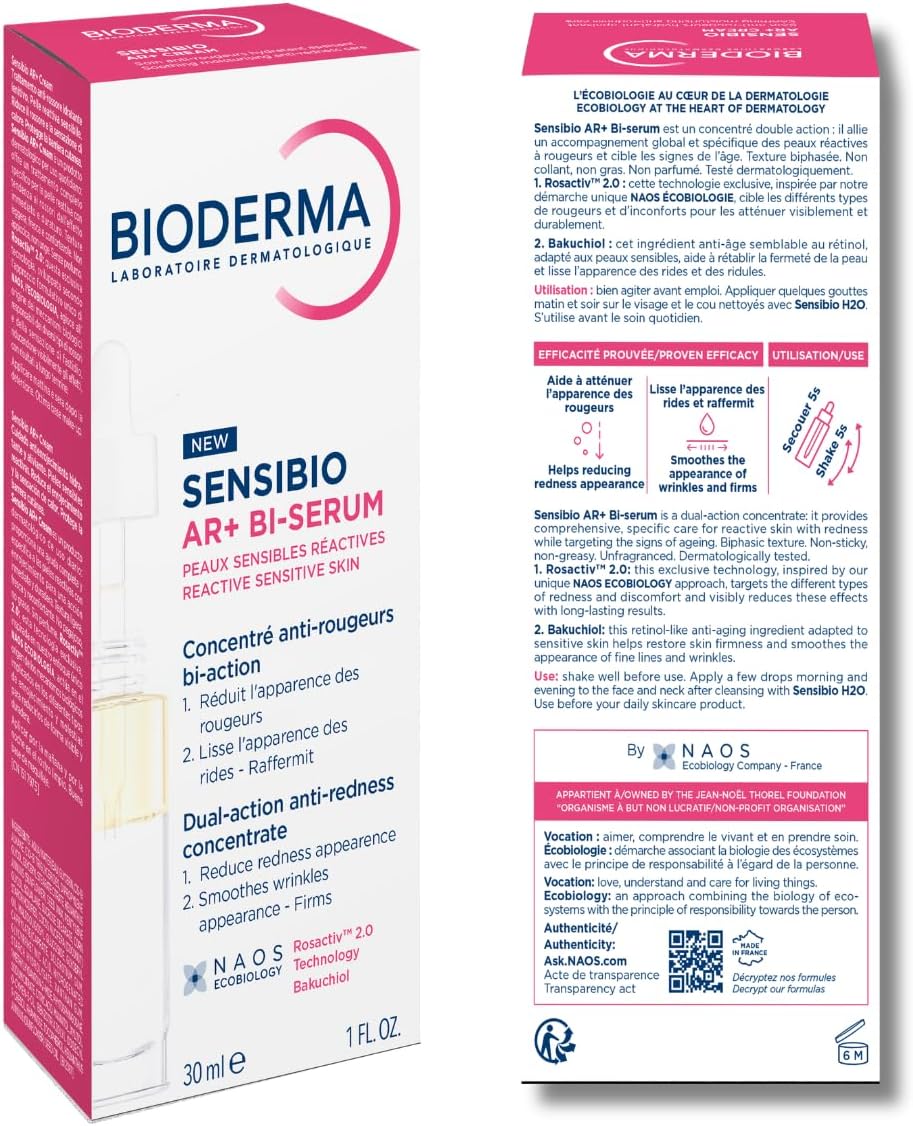 Sensibio AR+ Kızarıklık Eğilimli Hassas Ciltler Kızarıklık ve Yaşlanma Karşıtı Bakuchiol Serum 30 ml