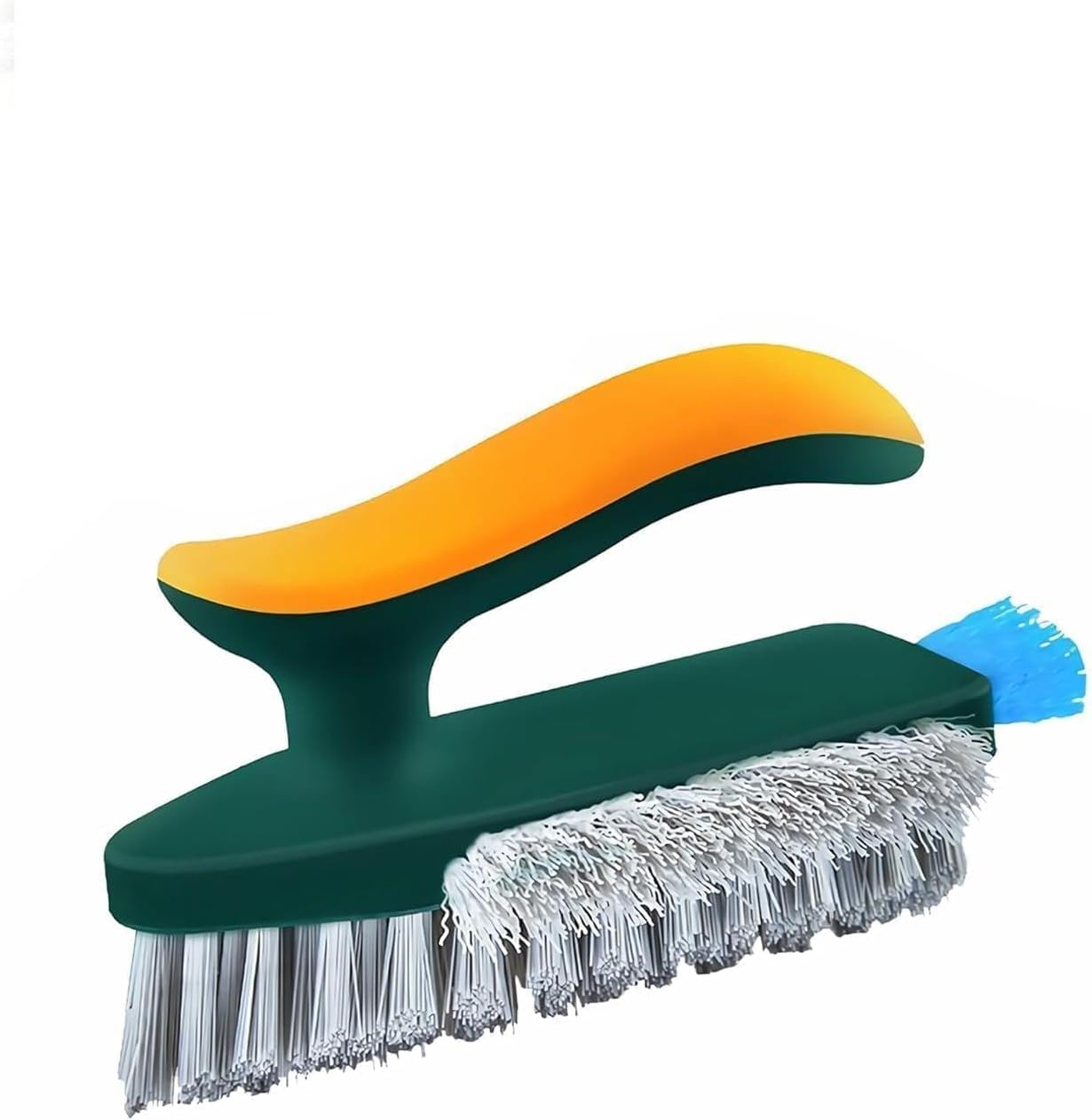 yer fırçası, 4'ü 1 arada v-şekilli sert kıllar ve yumuşak çekçekli tasarım, banyo ile mutfak fayans araları için ergonomik kaymaz saplı temizleme fırçası, ölü köşeler ve derz temizleyici