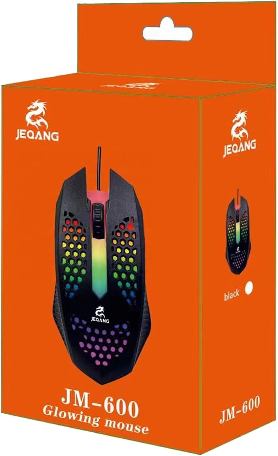 Kablolu Mouse, RGB LED Işıklı, Gaming Oyun Uyumlu Mouse, 1600 DPI, 4D Optik Sensör, Ergonomik Tasarım, Siyah Tak Kullan (delikli)