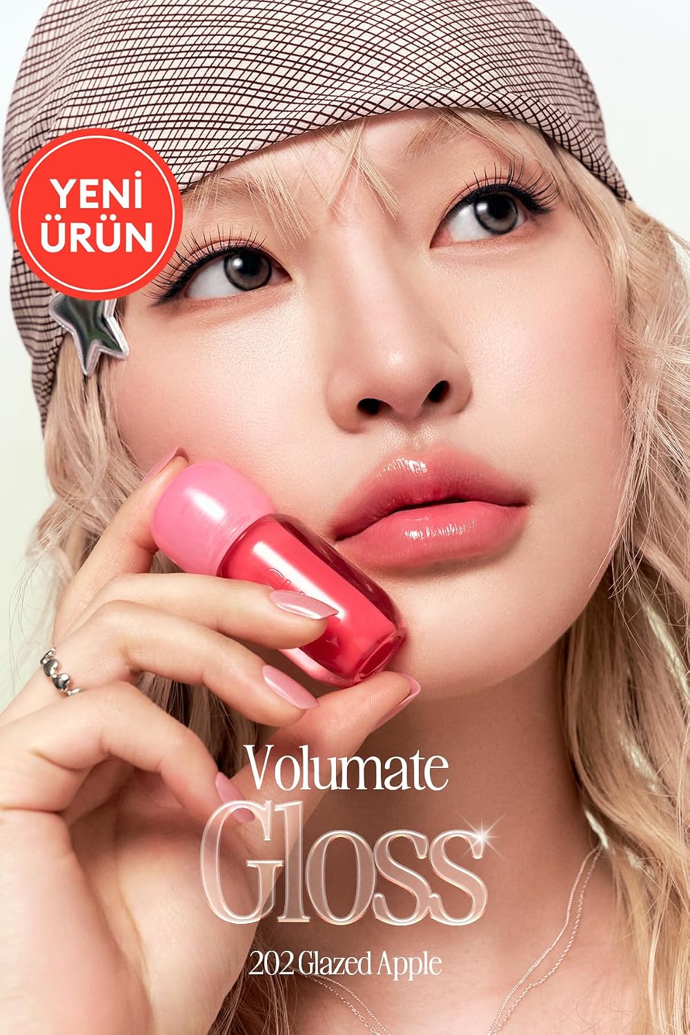 Pigmentli, Parlak Bitişli Dolgunlaştırıcı Lip Gloss Volumate Gloss 202 Glazed Apple