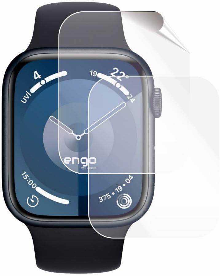 Apple Watch 9 45mm İle Uyumlu Ekran Koruyucu, Tam Kaplayan Akıllı Saat Koruması, Çizilmeye Dayanıklı Tpu Koruma 2 Adet, Hd Şeffaf