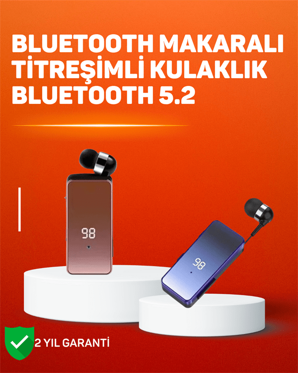 İki Telefona Aynı Anda Bağlanan Bluetooth 5.3 Klipsli Kulaklık – MFB Çok Noktalı Bağlantı