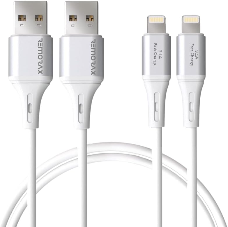 2Ad x 2Metre Set, USB A-Lightning, 3.1A Hızlı Şarj Kablosu, Wahoo (2Ad x 2Metre Beyaz)