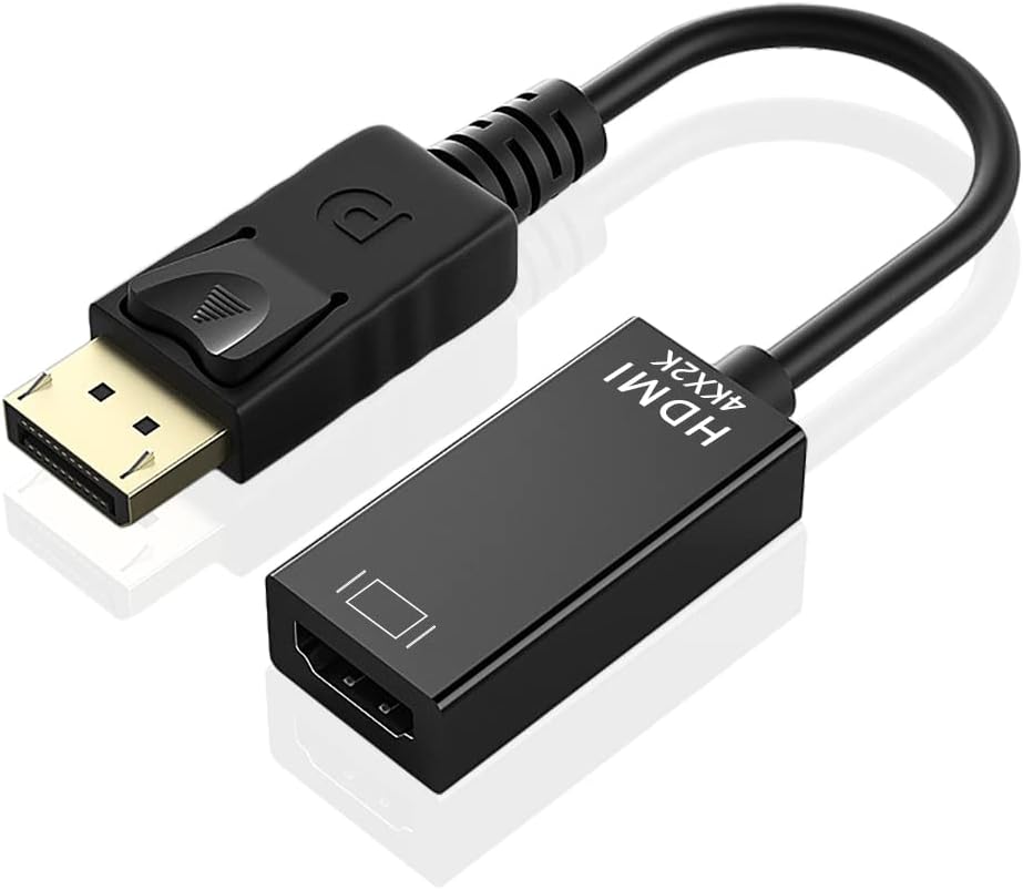 DisplayPort'tan HDMI'ya Adaptör 4K/2K Tek Yönlü DP'den HDMI Monitöre, Kablo DisplayPort'tan HDMI'ya (Erkekten Dişiye) dp'den hdmi'ye [Alüminyum Gövde, Naylon Örgü] Dizüstü Bilgisayar PC Monitör TV