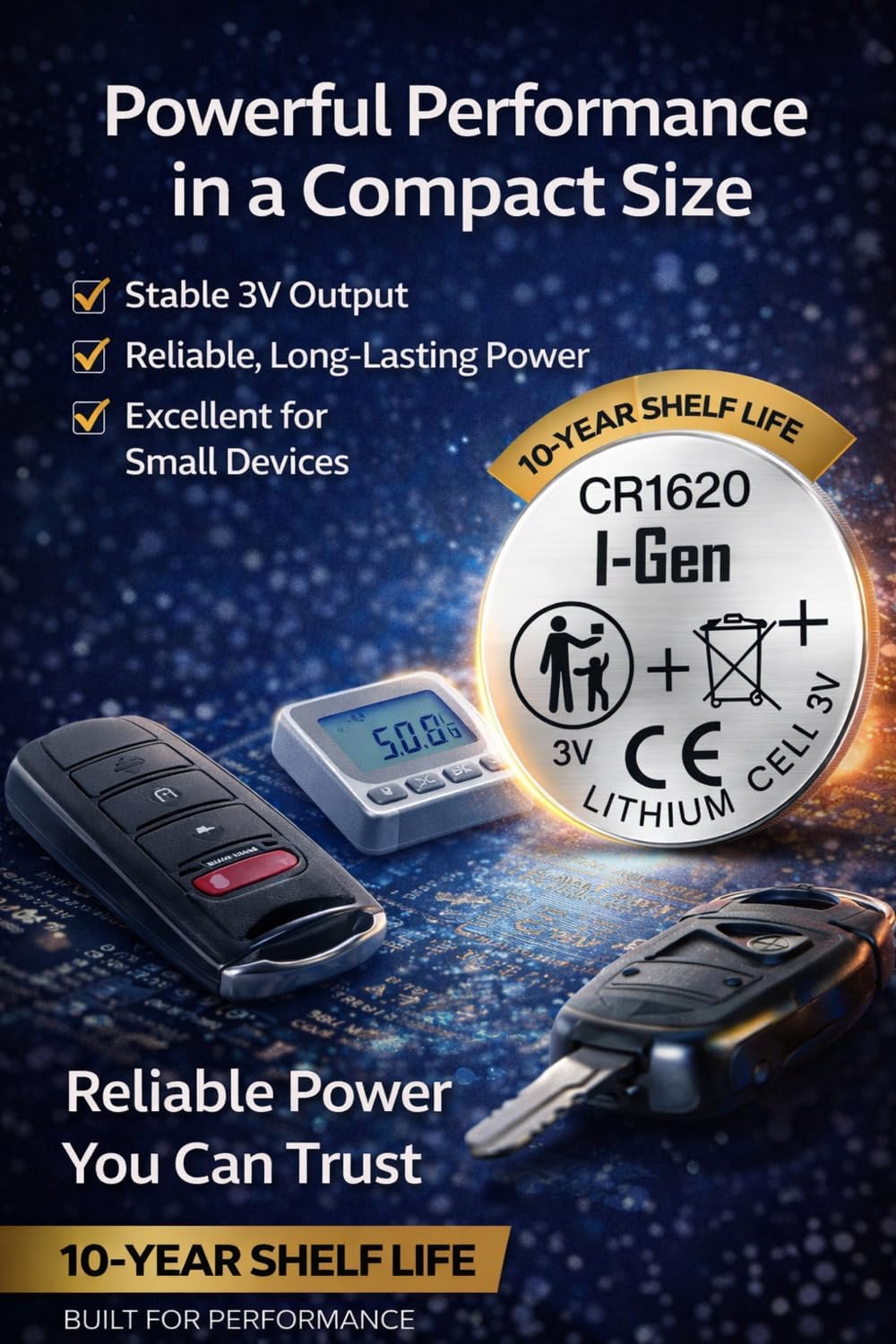 Batteries CR1620 Lityum Düğme Pil 3V 1620 5'li Paket
