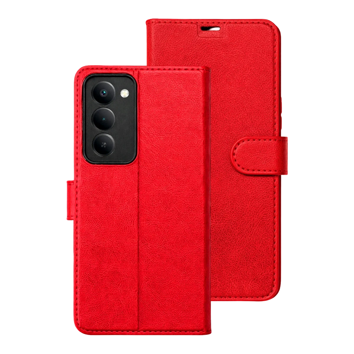 Xiaomi Redmi 15 5G Trend S Plus Kapaklı Kılıf - Kırmızı
