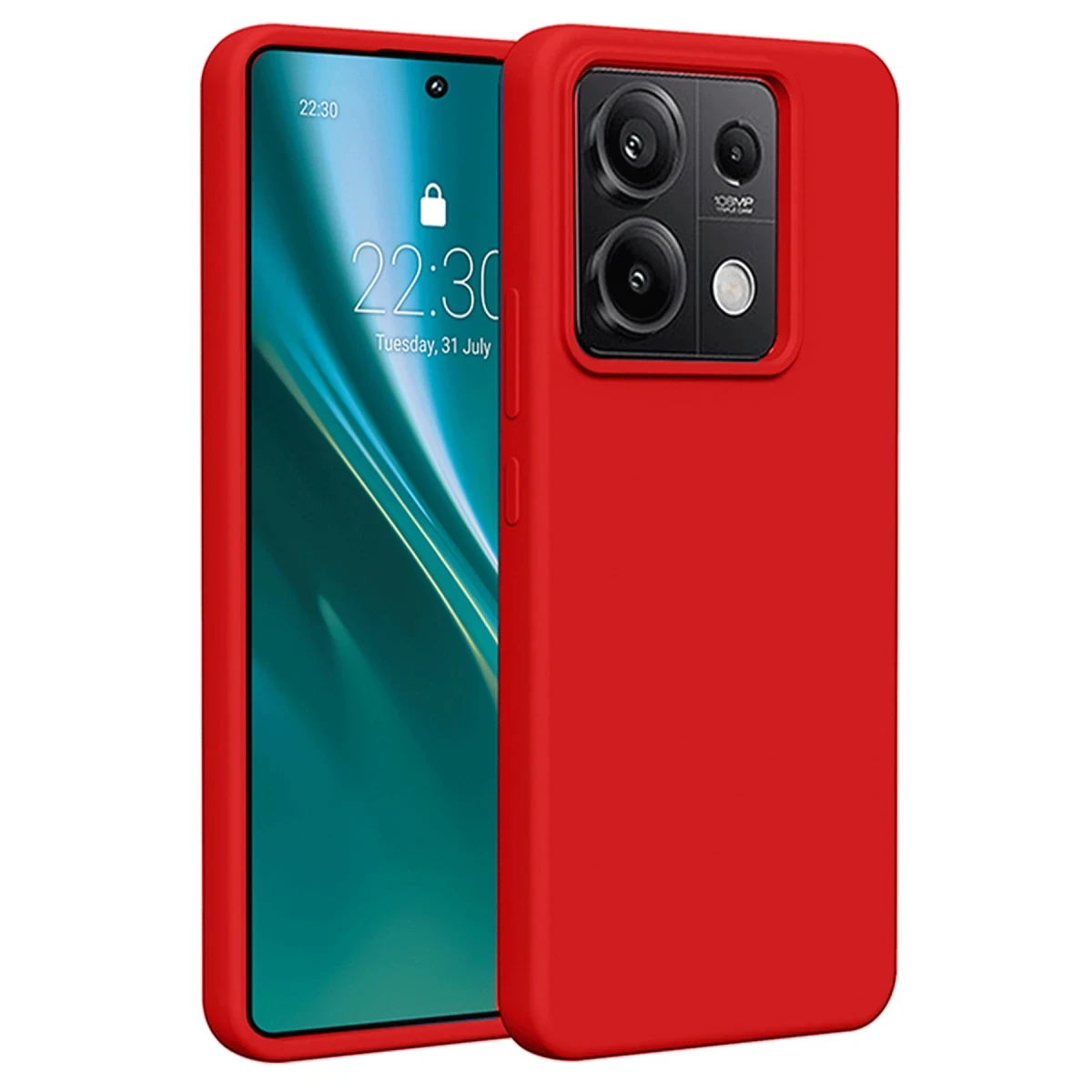 Xiaomi Redmi Note 13 Pro 4G Kılıf First Silikon - Kırmızı