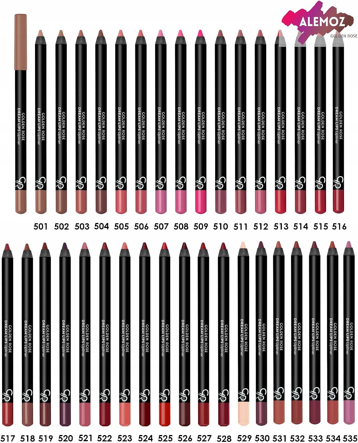 Dream Lips Lipliner No: 536 - Mat Bitişli Yumuşak Dudak Kalemi