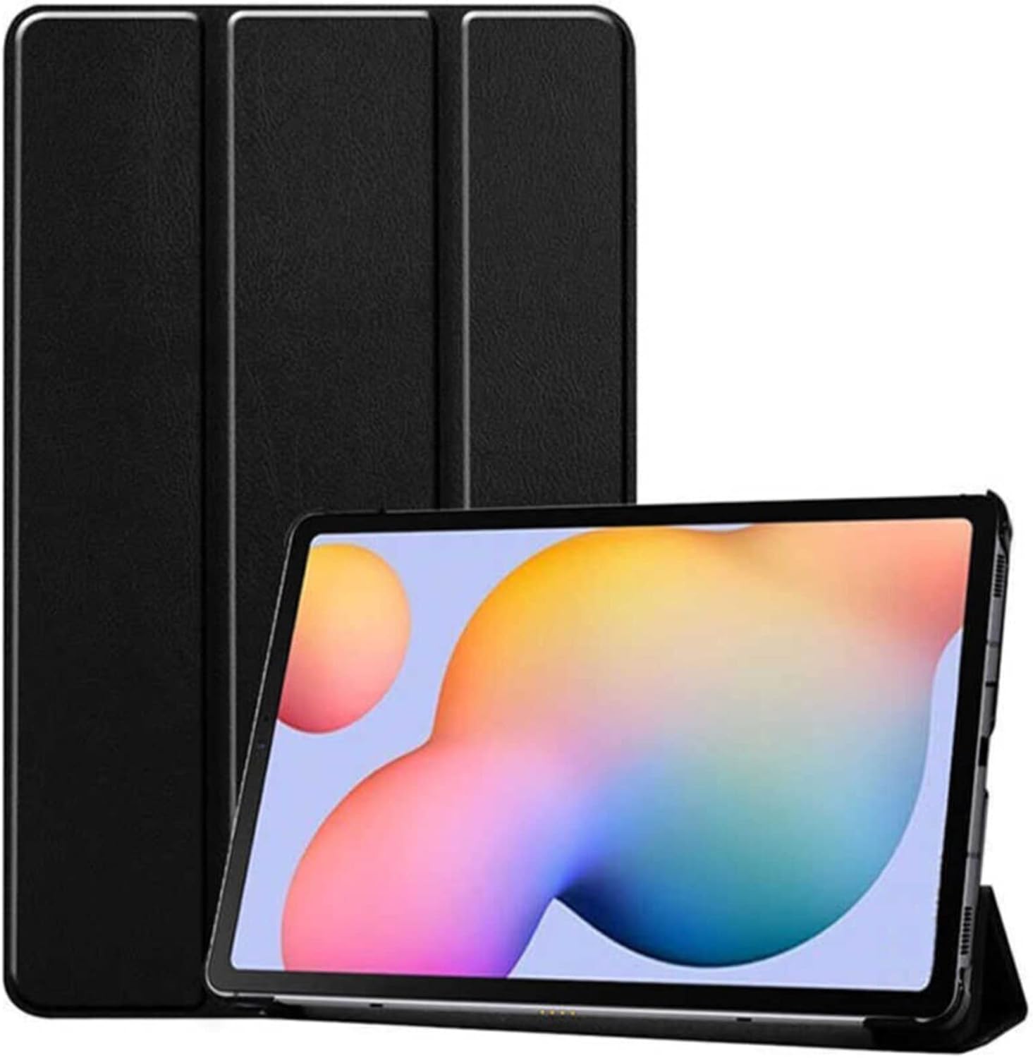 Apple iPad Air 9.7 2017 inç ile uyumlu Kılıf Stand olabilen, Uyku Modlu, Toz ve Kirden Koruyan, ergonomik yapılı, Katlanabilir Lissome Smart Cover (Siyah)