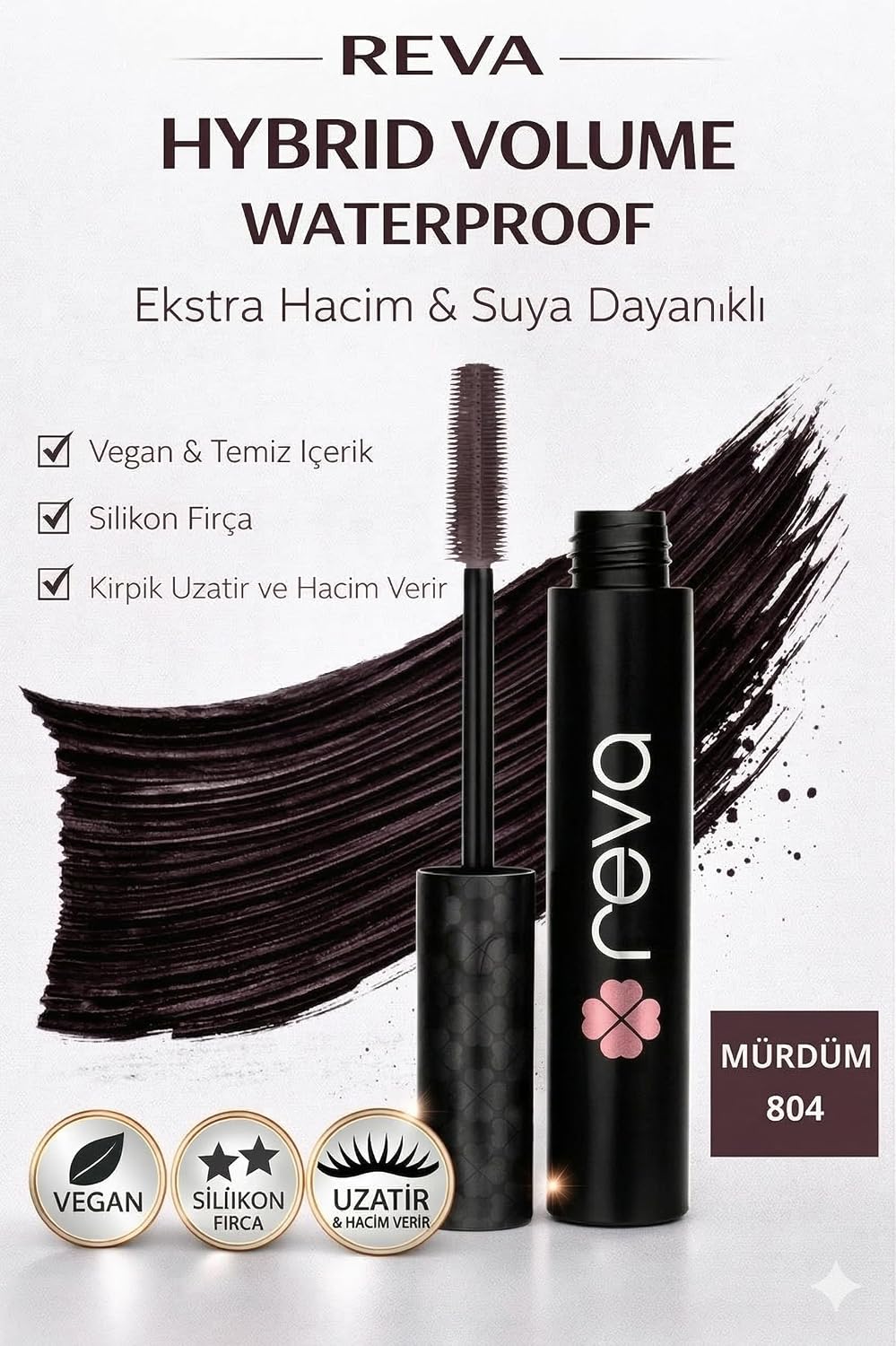 Hacim Veren Hibrit Maskara - Hybrid Volume Mascara Prune - No: 804 - Vegan & Temiz Içerik