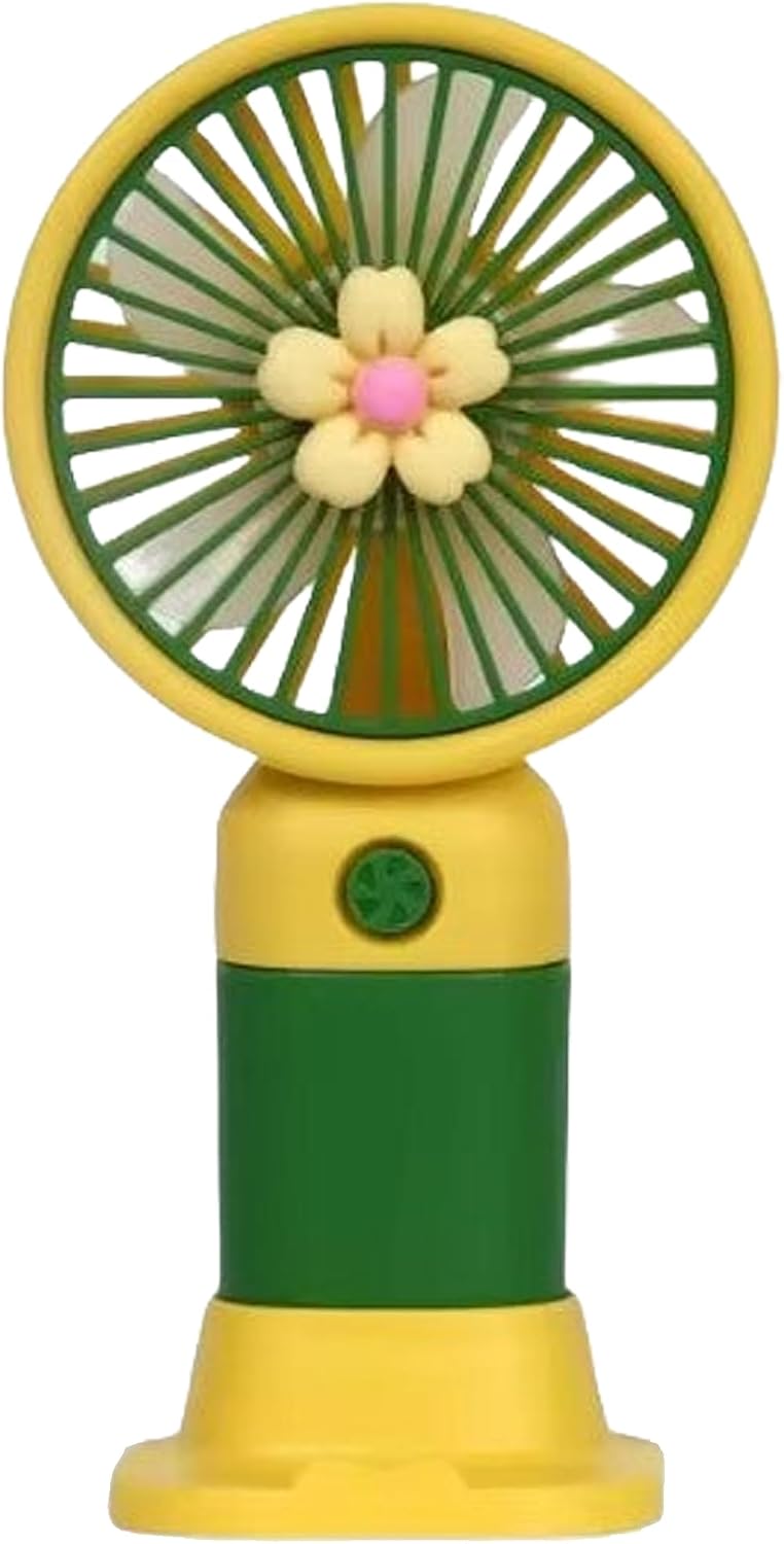 Mini USB Fan, Taşınabilir, Farklı Renk Seçeneği (Yeşil-Sarı)