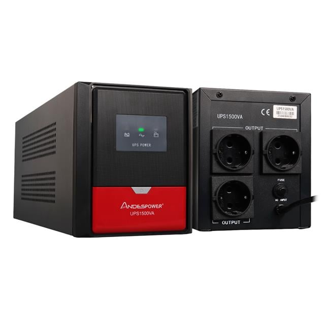 Andespower UPS1500VA 1500VA 12V9Ahx2 UPS Kesintisiz Güç Kaynağı Line - İnteraktif