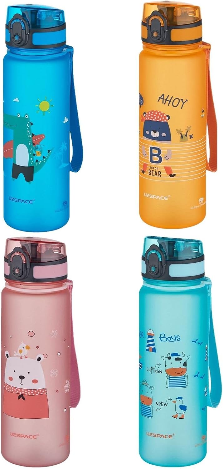 Figürlü 500 ml Tritan Çocuk Su Matarası