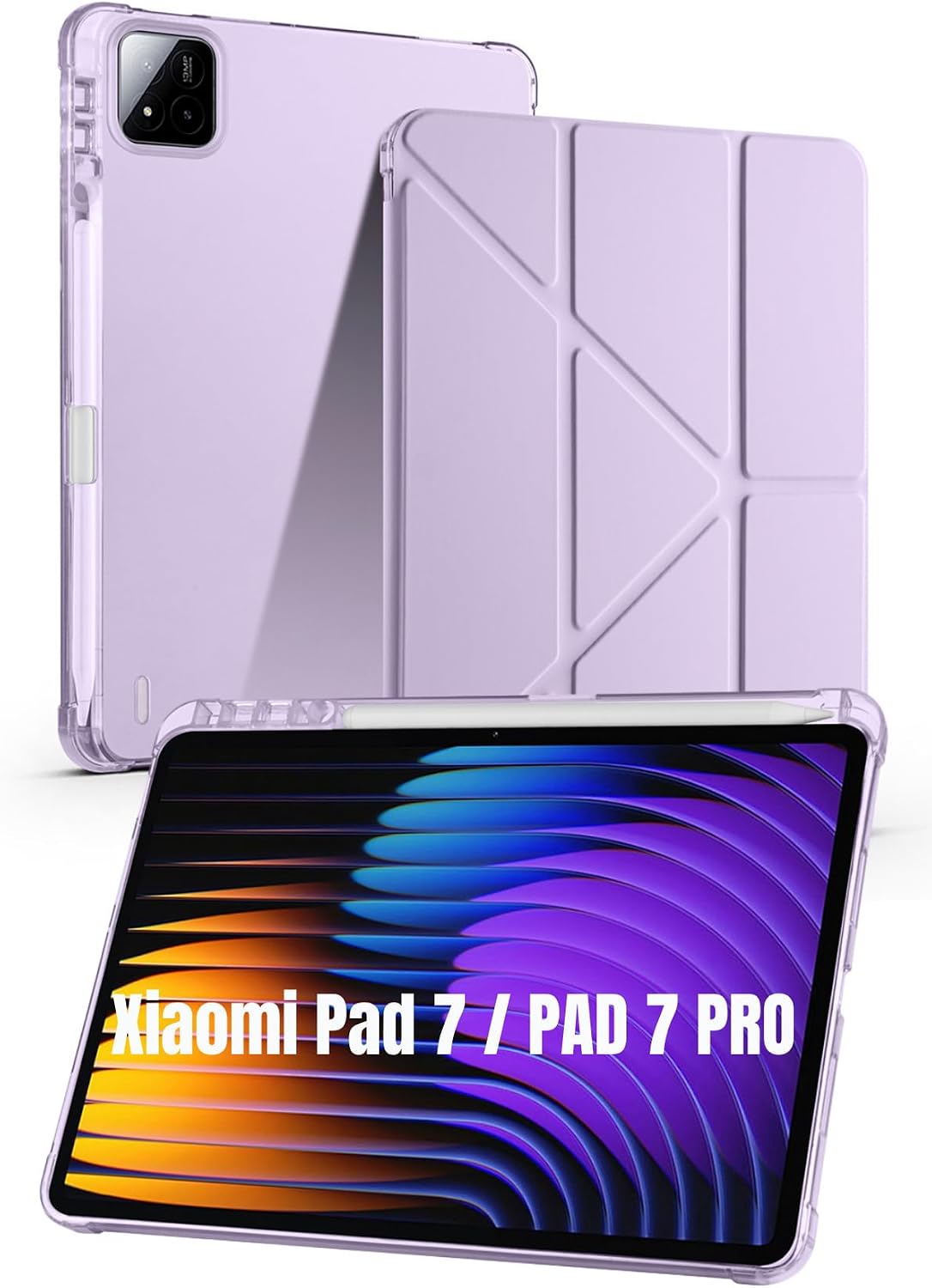 Xiaomi Pad 7 / Pad 7 Pro ile Uyumlu Kılıf Kalem Bölmeli Standlı Uyku Modlu Akıllı Kapak - Çok Renkli 1