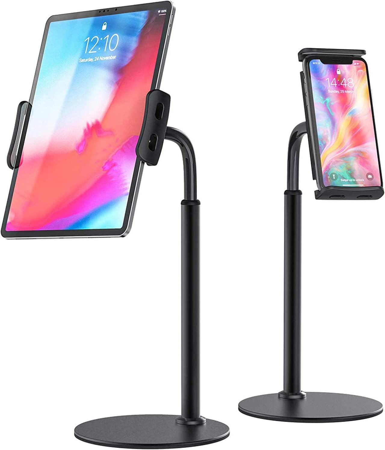 HT-45 Metal Cep Telefonu ve Tablet Standı Döner Başlıklı 360 Derece Döner 4,7-10,5 inch Uyumlu