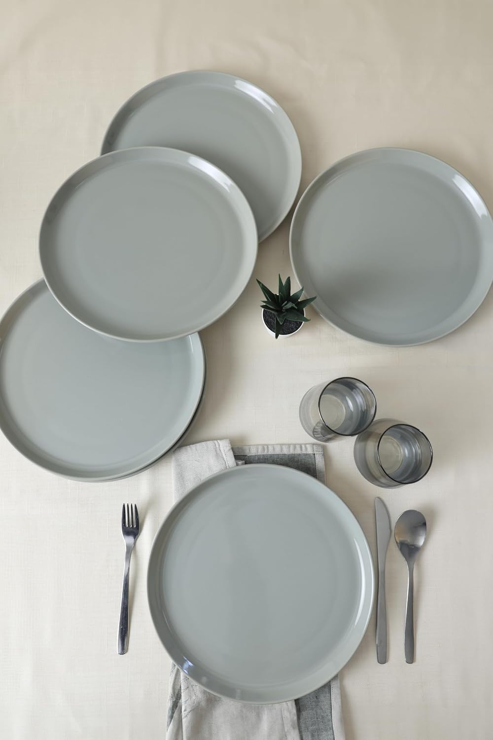 Gri Hitit Servis Tabağı 28 Cm 6 Adet 616