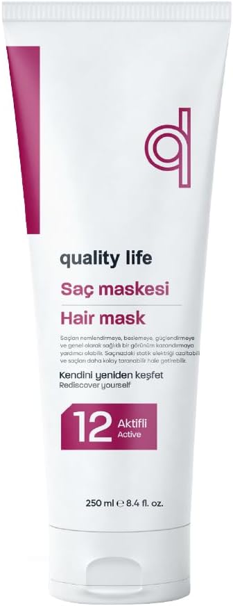 Ql 8 Aktifli Saç Maskesi, Yıpranmış Ve Kuru Saçlar Için Besleyici Onarıcı