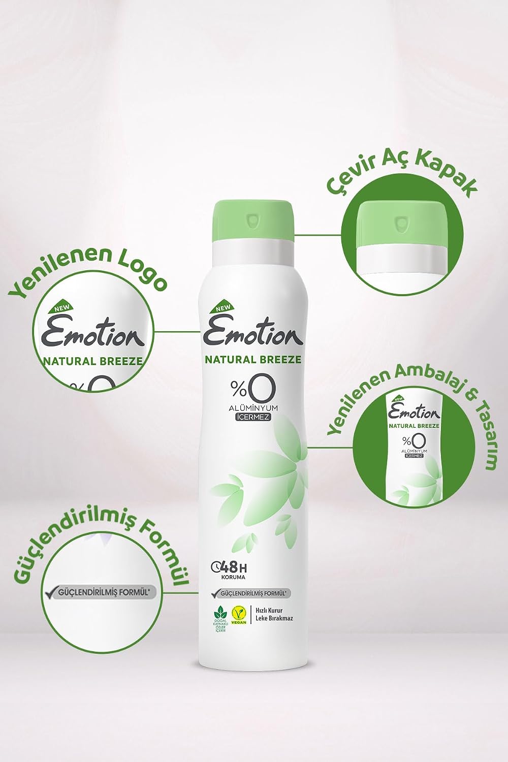 EMOTION Natural Breeze Deodorant, 150 Mililitre