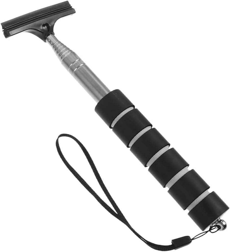 100 cm Uzayabilen Teleskopik Kompakt Mini Çekpas Su Sıyırıcı Silikon 6,5 cm Cam Sileceği Çekçek