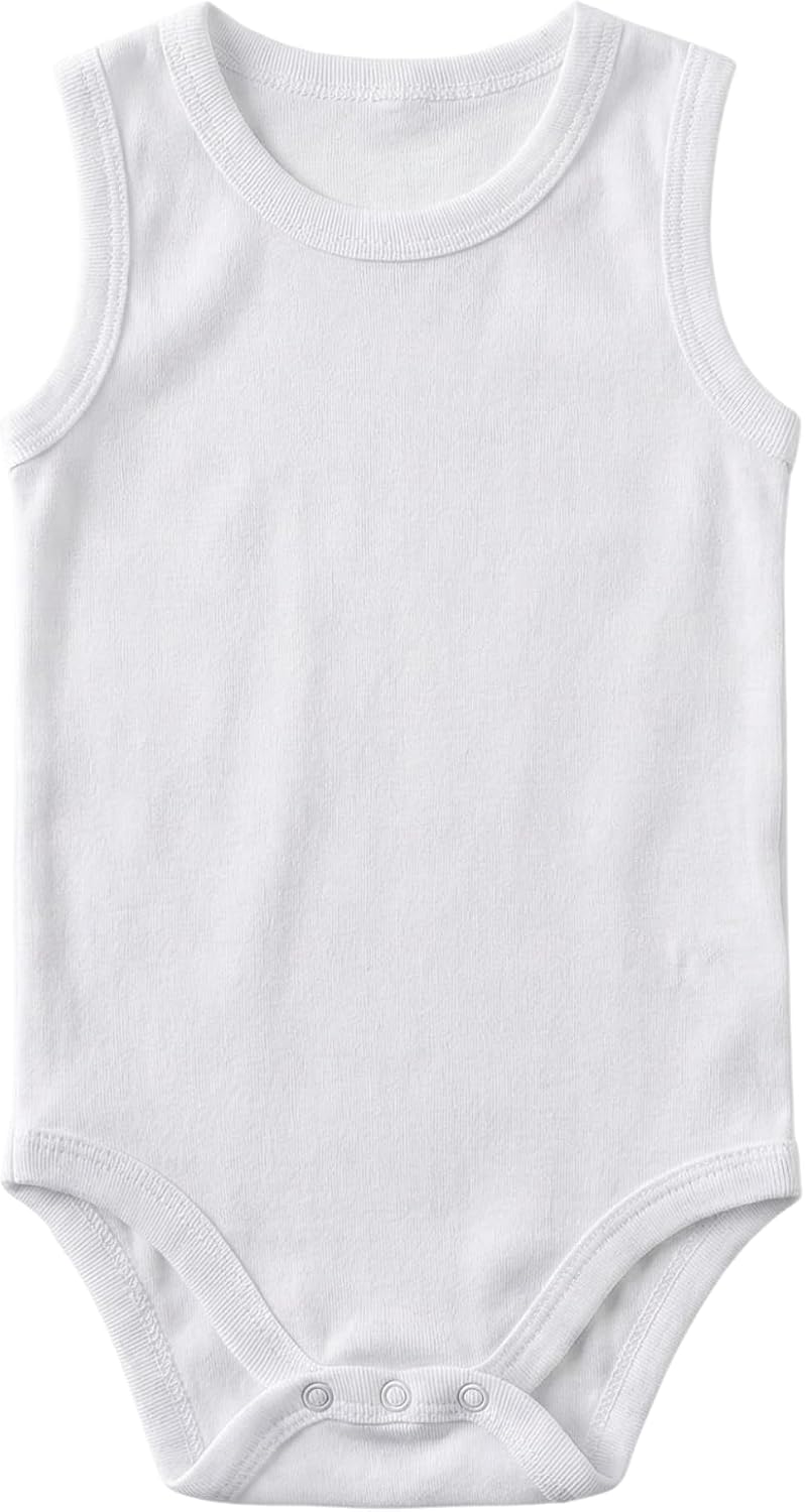 HelloBaby, Beden: 3 AY Unisex Pamuklu Body, Bisiklet Yaka, Atlet Kol, Beyaz Zıbın,%100 Örme Pamuk, Unisex Beyaz Body Çıtçıtlı Bisiklet Yaka Atlet Kol
