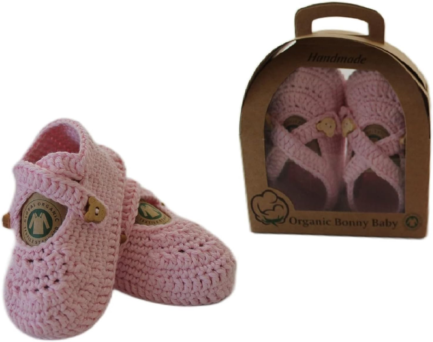Organik Bebek Patiği Pembe