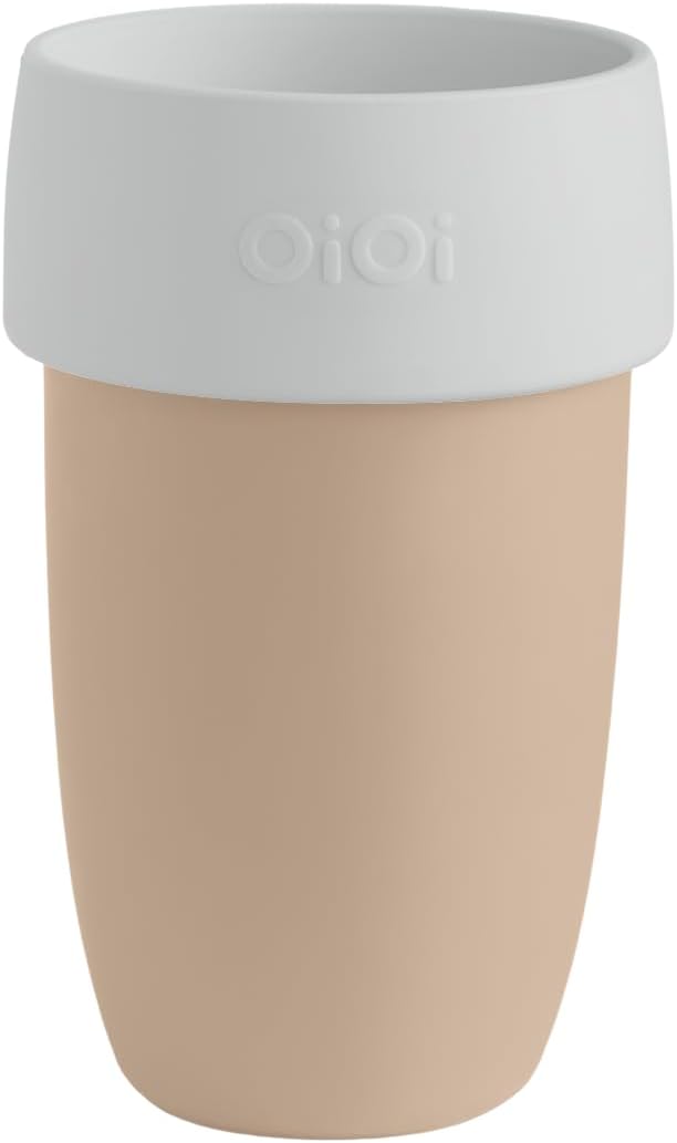 Leak Lock Sızdırmaz Silikon Bardak- Bubble Beige/Powder Grey