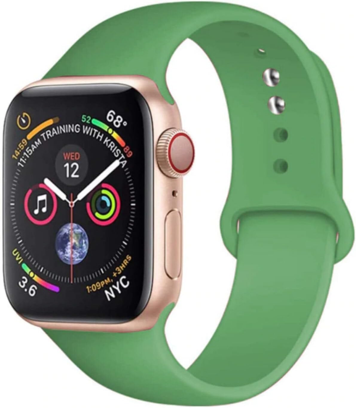 Apple ile uyumlu Watch 38mm 40mm 41mm 1/2/3/4/5/6/se/se2/7/8/9 Spor Silikon Kordon 16-açık Gri