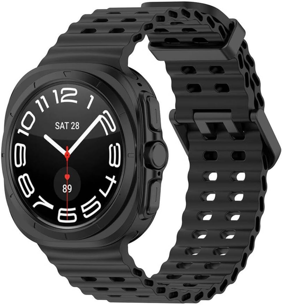 Samsung ile uyumlu Galaxy Watch Ultra 47mm Kordon Ocean Silikon Kordon 118