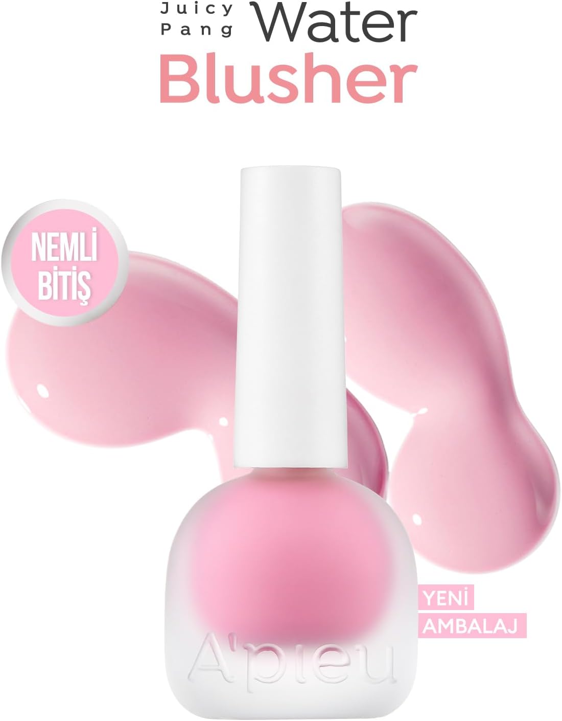 Meyve Özlü, Nemli Ve Parlak Bitişli, Doğal Görünümlü Likit Allık Apıeu Juicy-Pang Water Blusher Pk05 Pk05