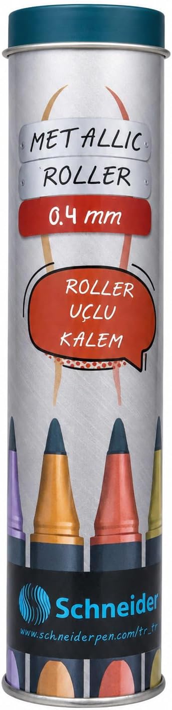 Schneider Metalik Roller, 10lü Metal tüp