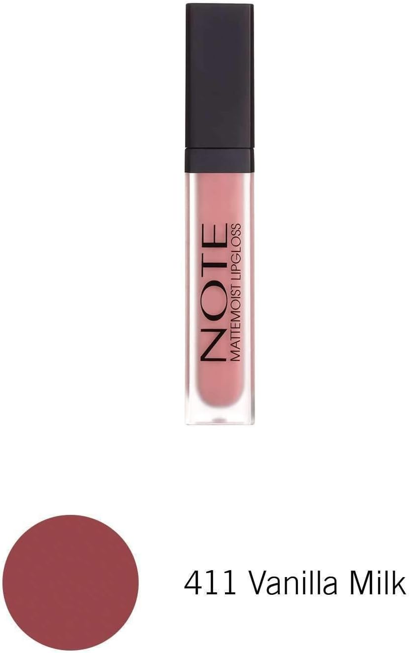 Cosmetics Mattemoist Lipgloss 411 Vanilla Milk Yarı Mat Saten Bitişli Likit Ruj - Nude