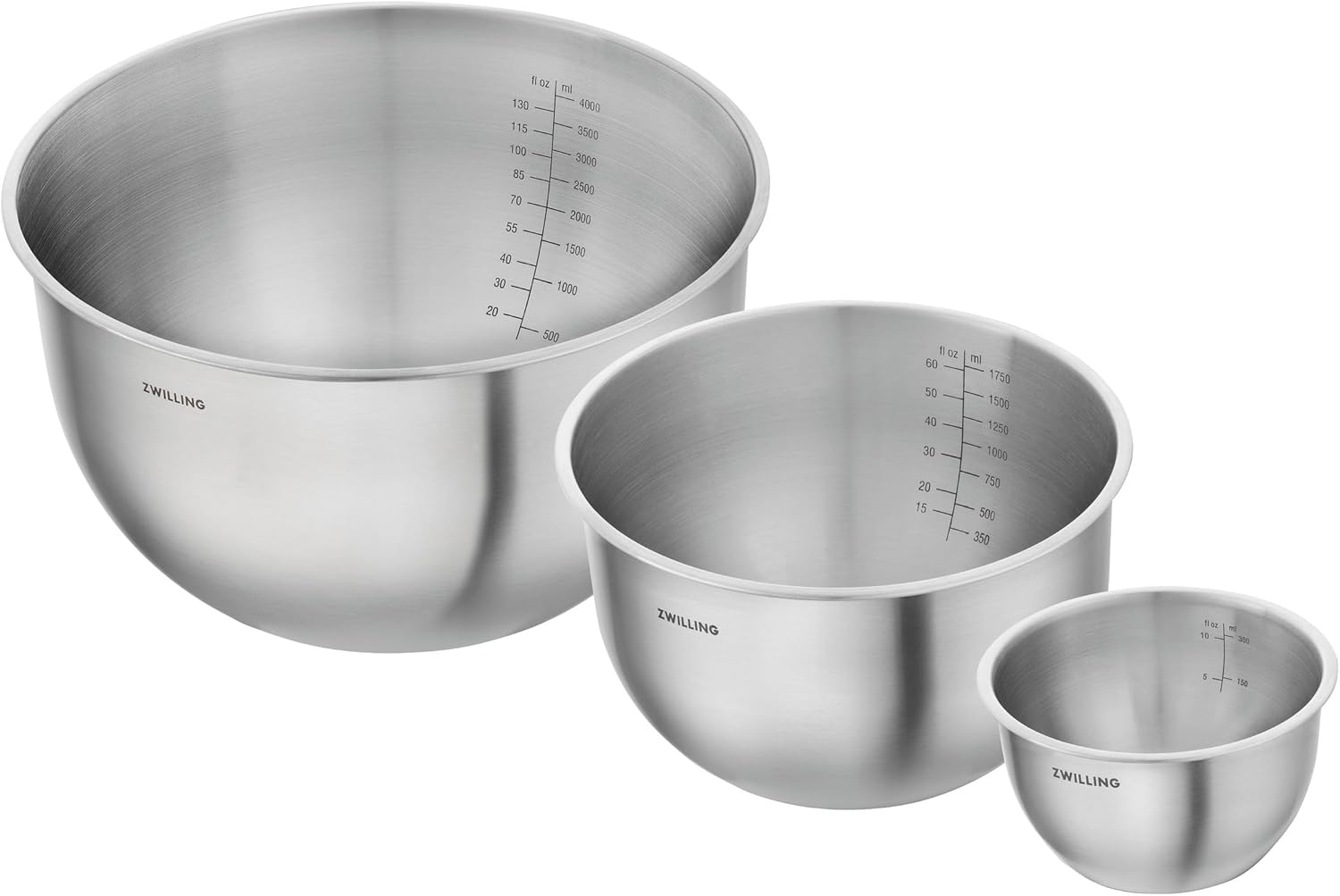 Fresh & Save BOWLS Kase Seti S/M/L / 3-parça, paslanmaz çelik, Metalik Gri