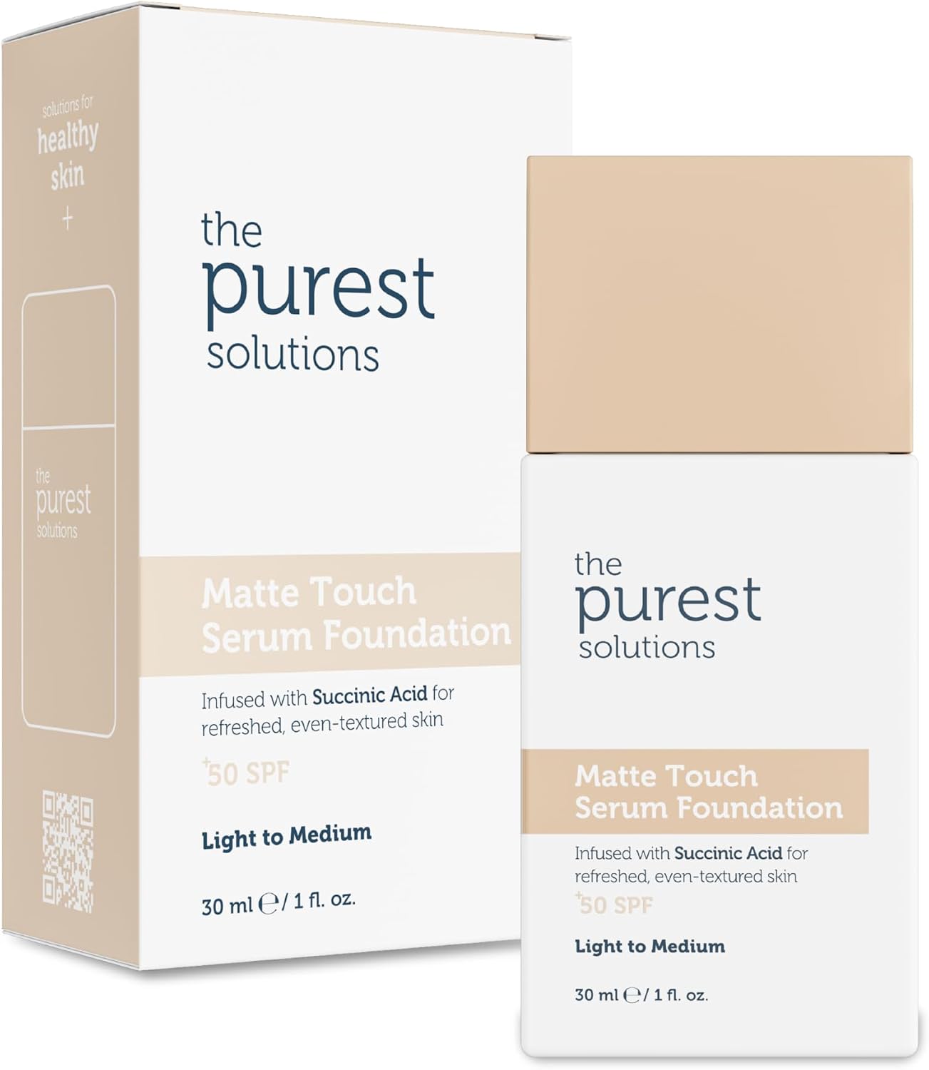 Sebum Dengeleyici & Matlaştırıcı Serum Fondöten SPF 50, 30 Mililitre – Açık/Orta Ton
