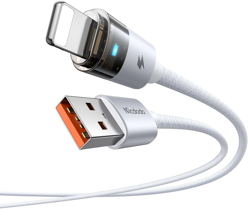 CA-6912 30W Gösterge Işıklı Usb-A To Lightning Şarj ve Data Kablosu 1.2m - beyaz
