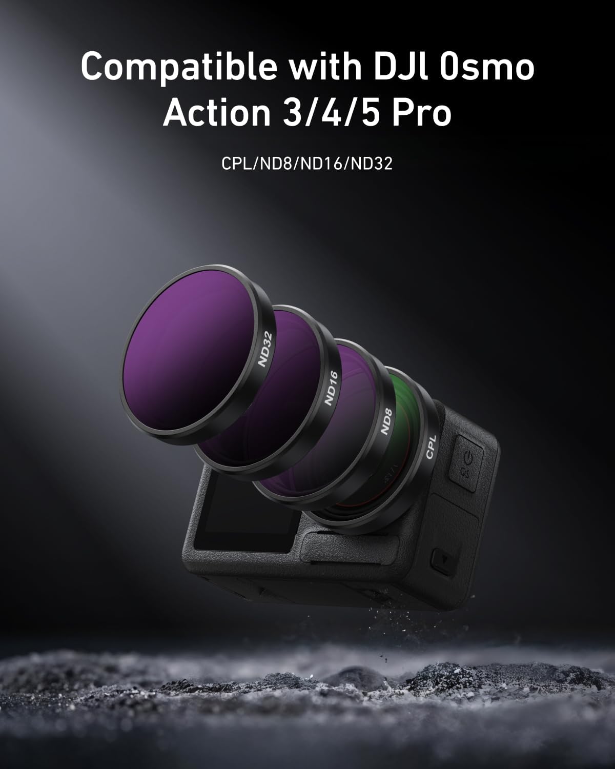 DJI Osmo Action 5 Pro/4/3, Xtra Edge/Pro için CPL ND Filtresi