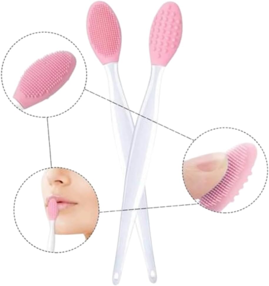 2 Adet Dudak Fırçası Peeling Etkili Gözenek Siyah Nokta Temizleyici Akne Giderici Çift Yönl