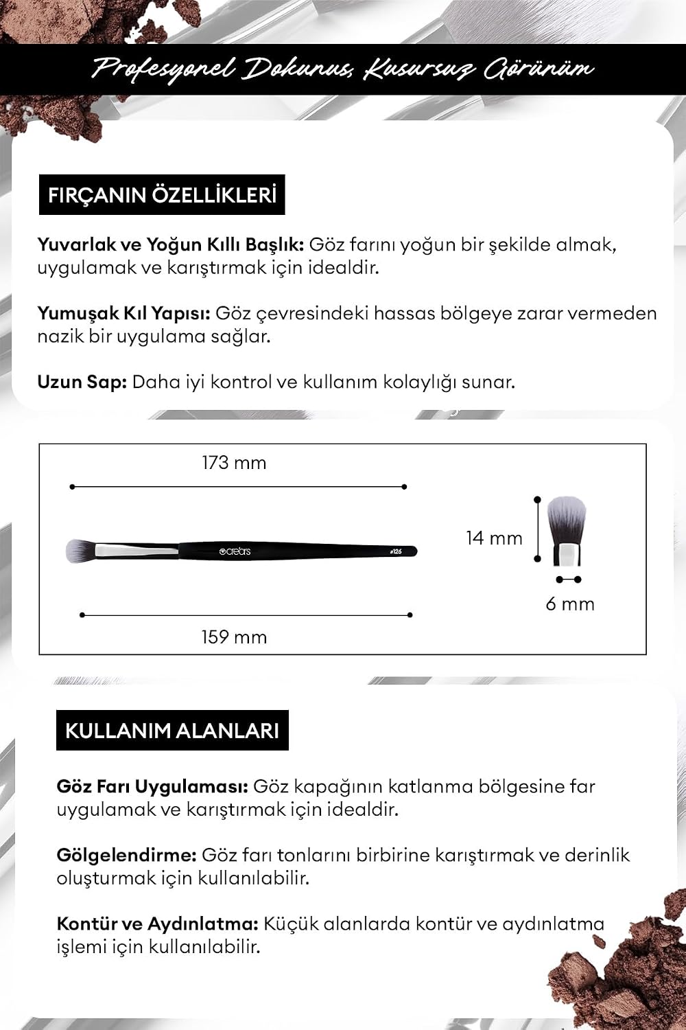 Yuvarlak Karıştırma Fırçası Round Blending Brush #126