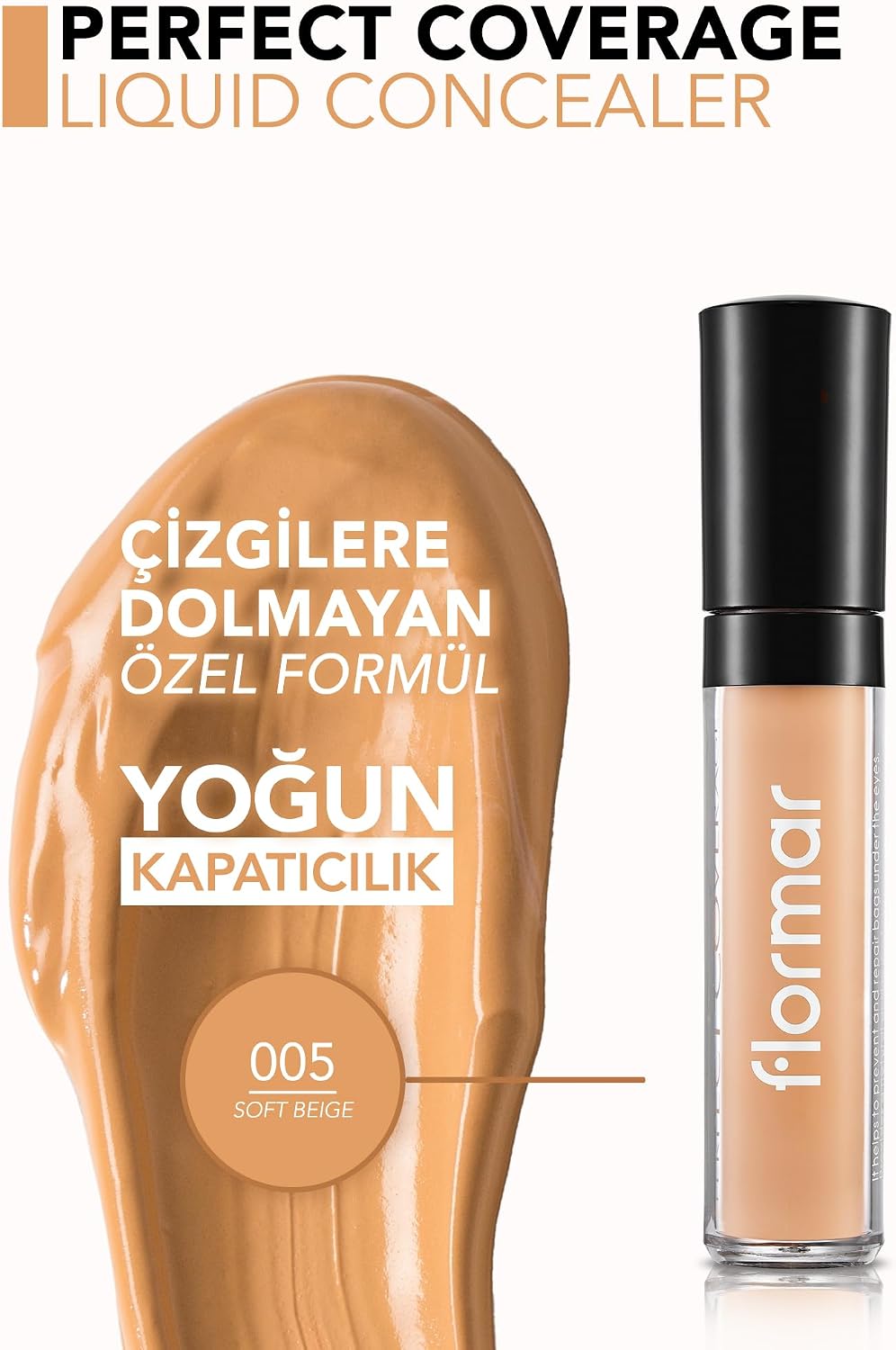 Perfect Coverage Hafif Yapılı & Yarı Mat Bitişli Likit Kapatıcı 005 SOFT BEIGE