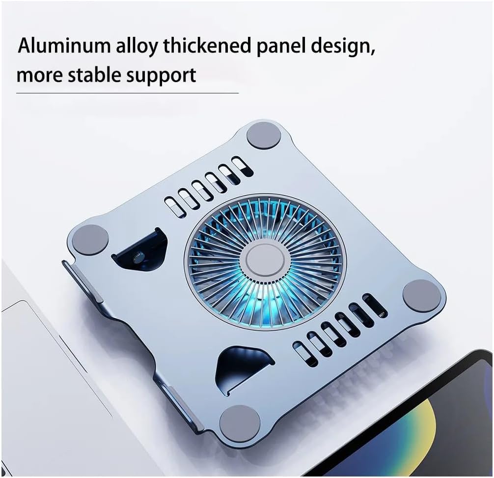 804D 360 Derece Dönebilir Alüminyum Katlanabilir Laptop Macbook Standı (Koyu Gri)